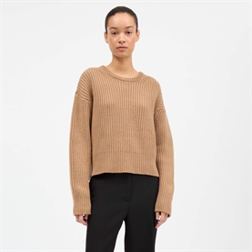 Skall Studio Diana O-neck Strik, Camel 